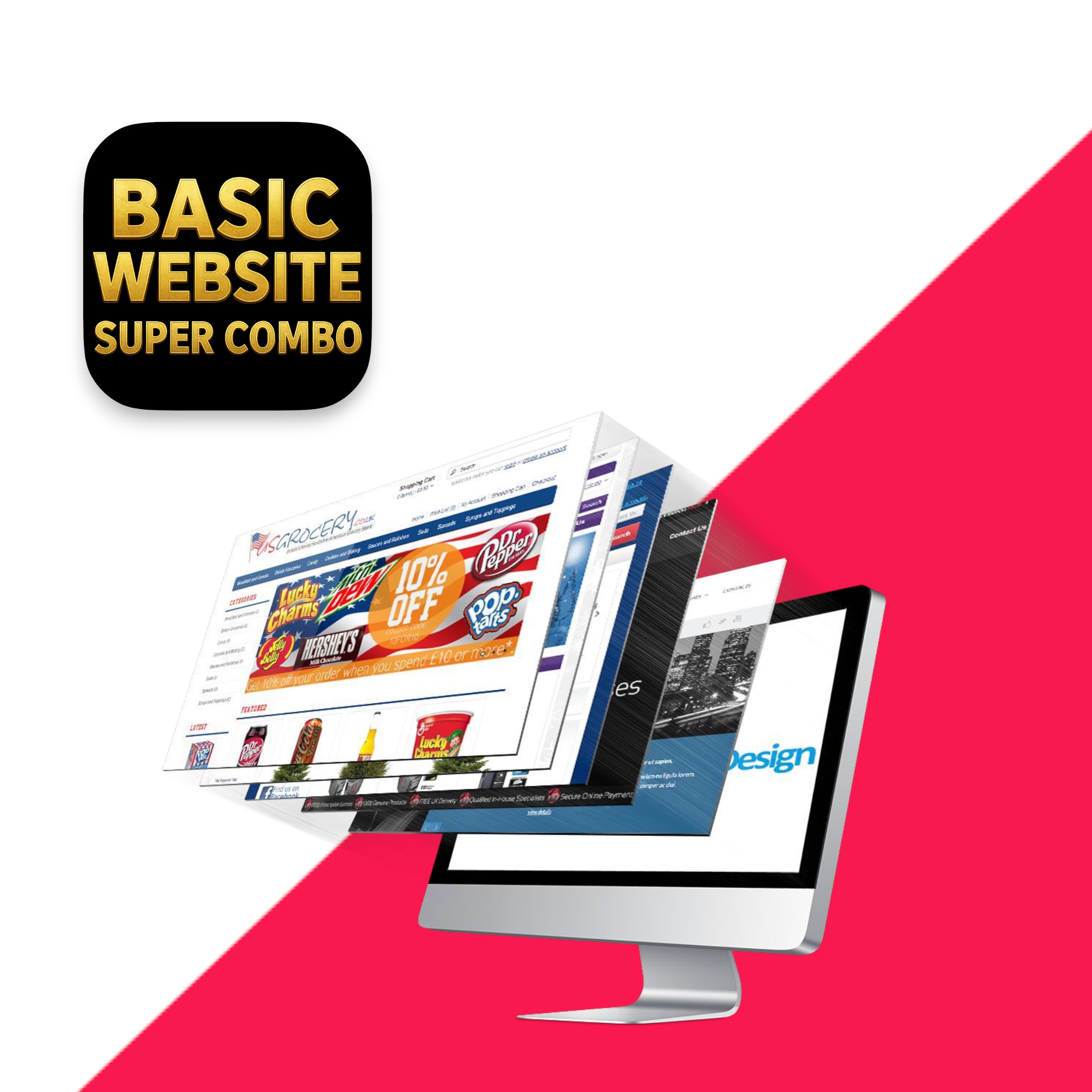Basic website Super combo Pack with free Visiting cards
