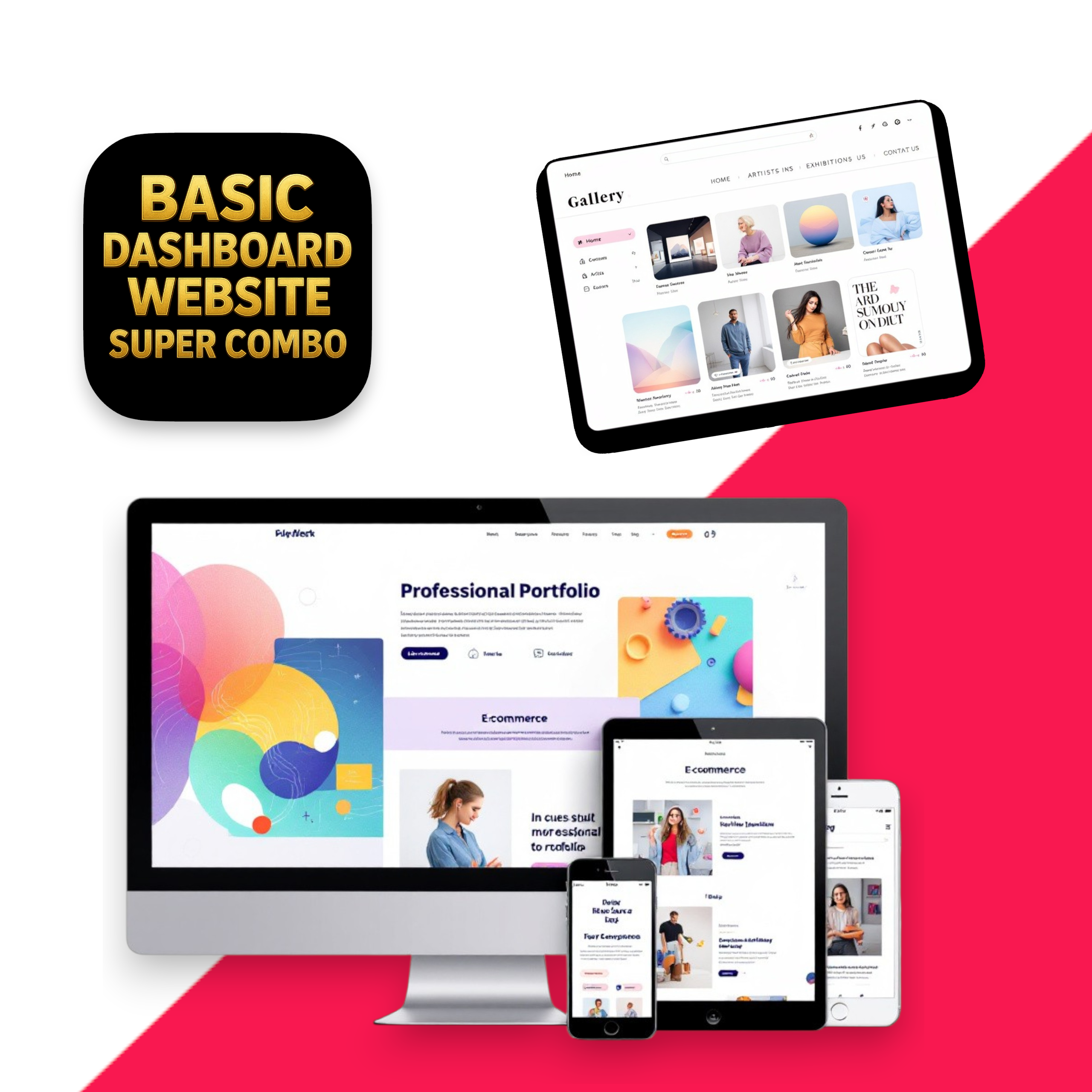 Basic Dashboard website Super combo Pack