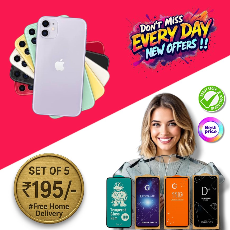 Apple Iphone 11 Tempered Glass Set of 5 Piece