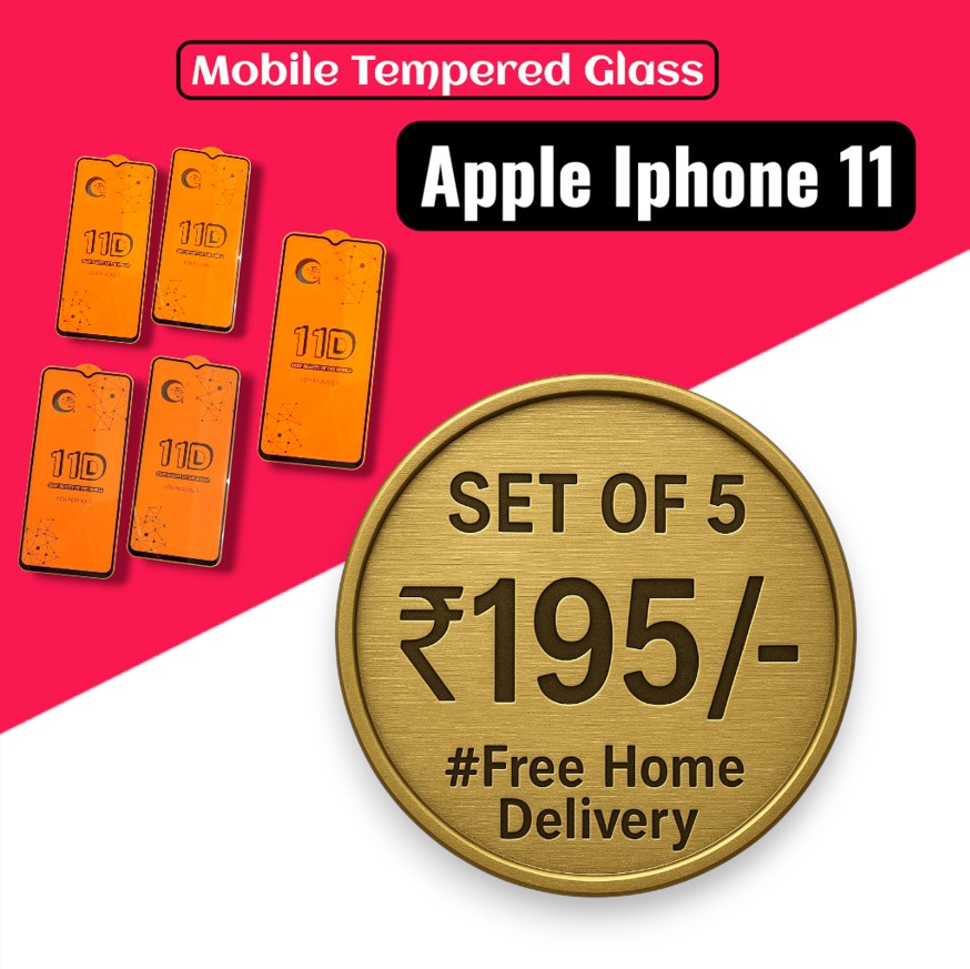 Apple Iphone 11 Tempered Glass Set of 5 Piece