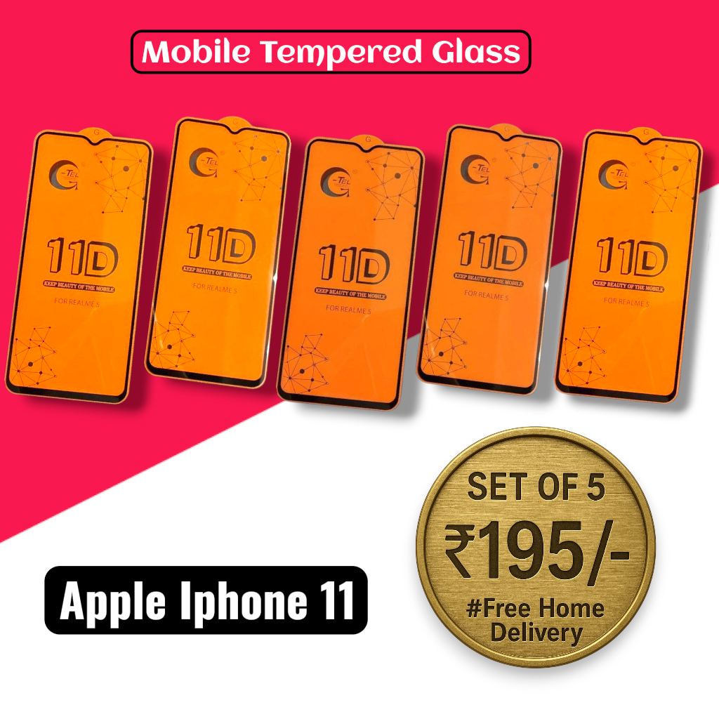 Apple Iphone 11 Tempered Glass Set of 5 Piece