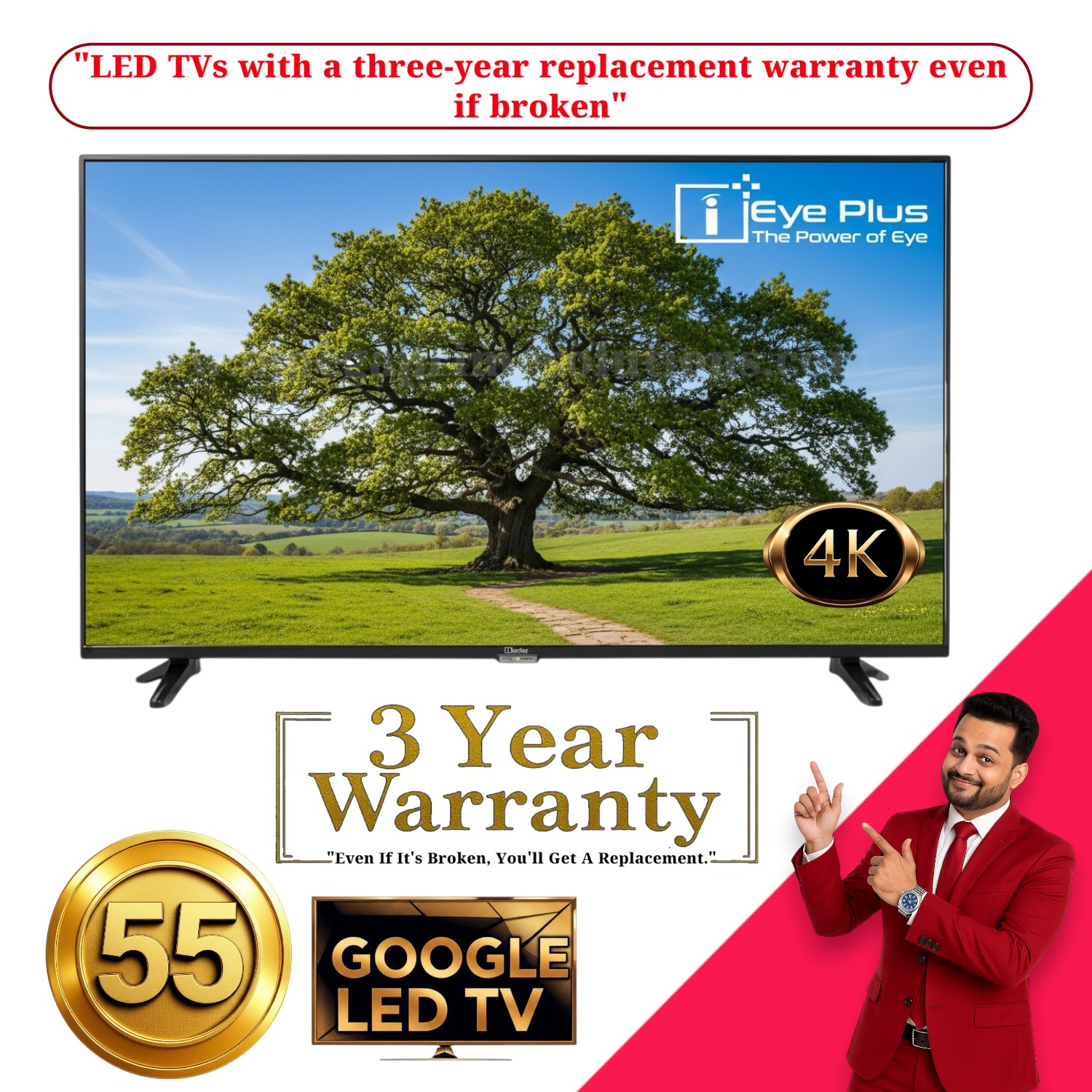 Eyeplus Google Tv 55 inch 4k