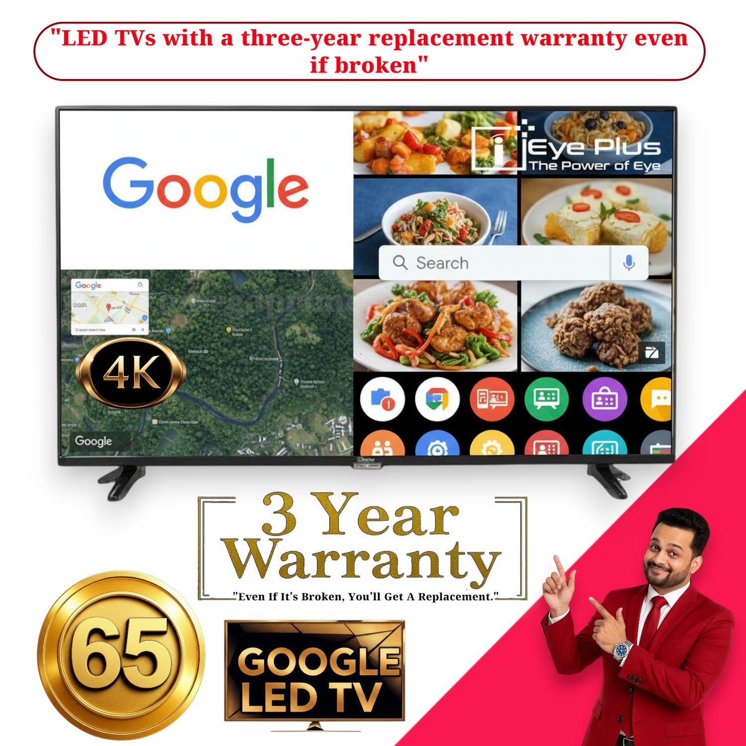 Eyeplus Premium 65inch 4k Google Tv