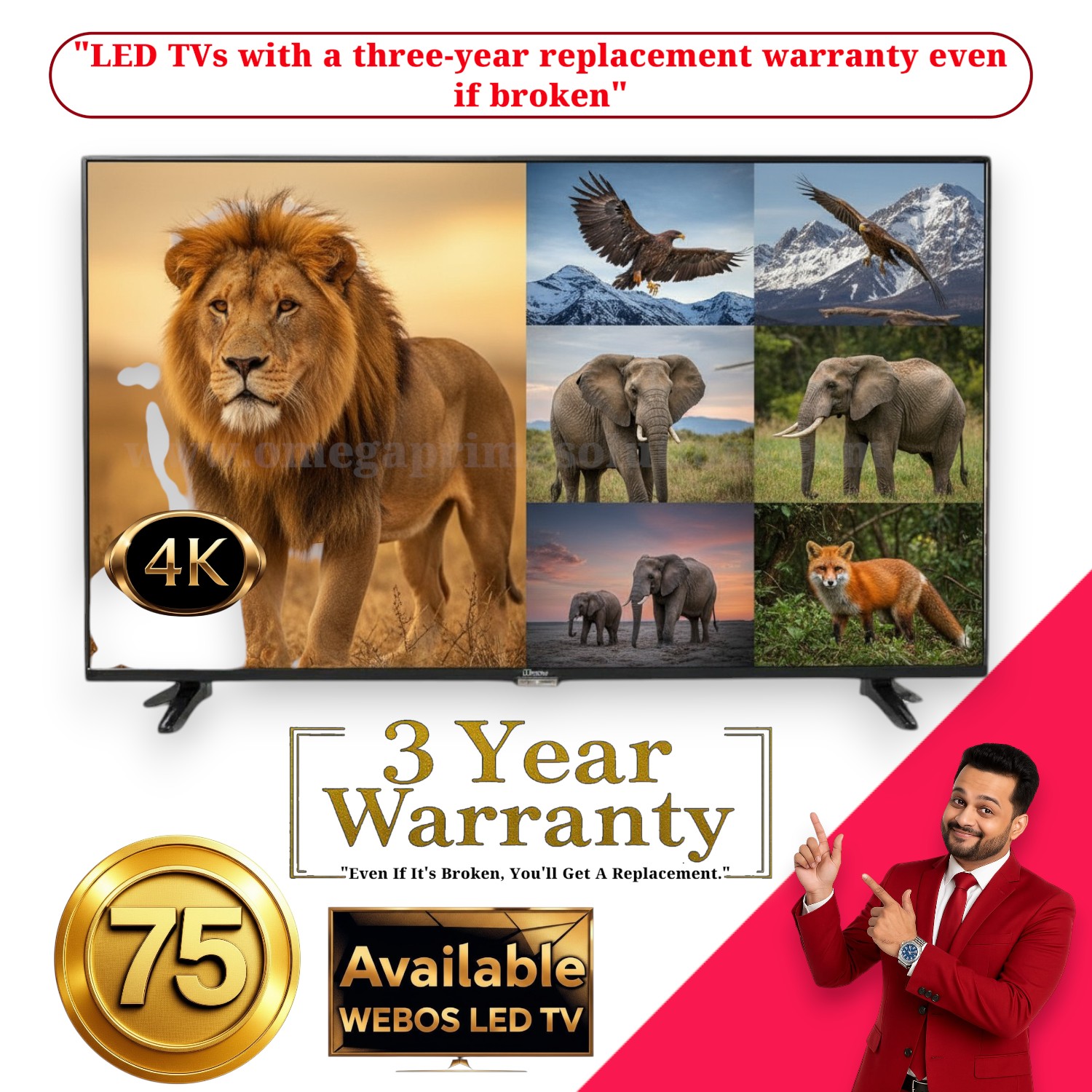 Eyeplus premium 75 inch 4k Led Tv Webos 