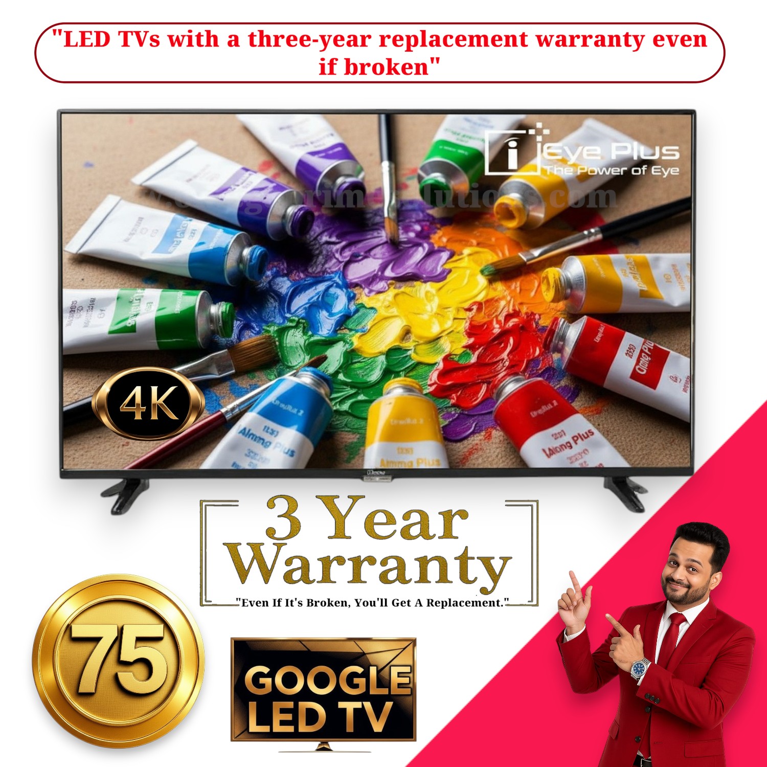 Eyeplus 75 inch 4K Google Tv Premium