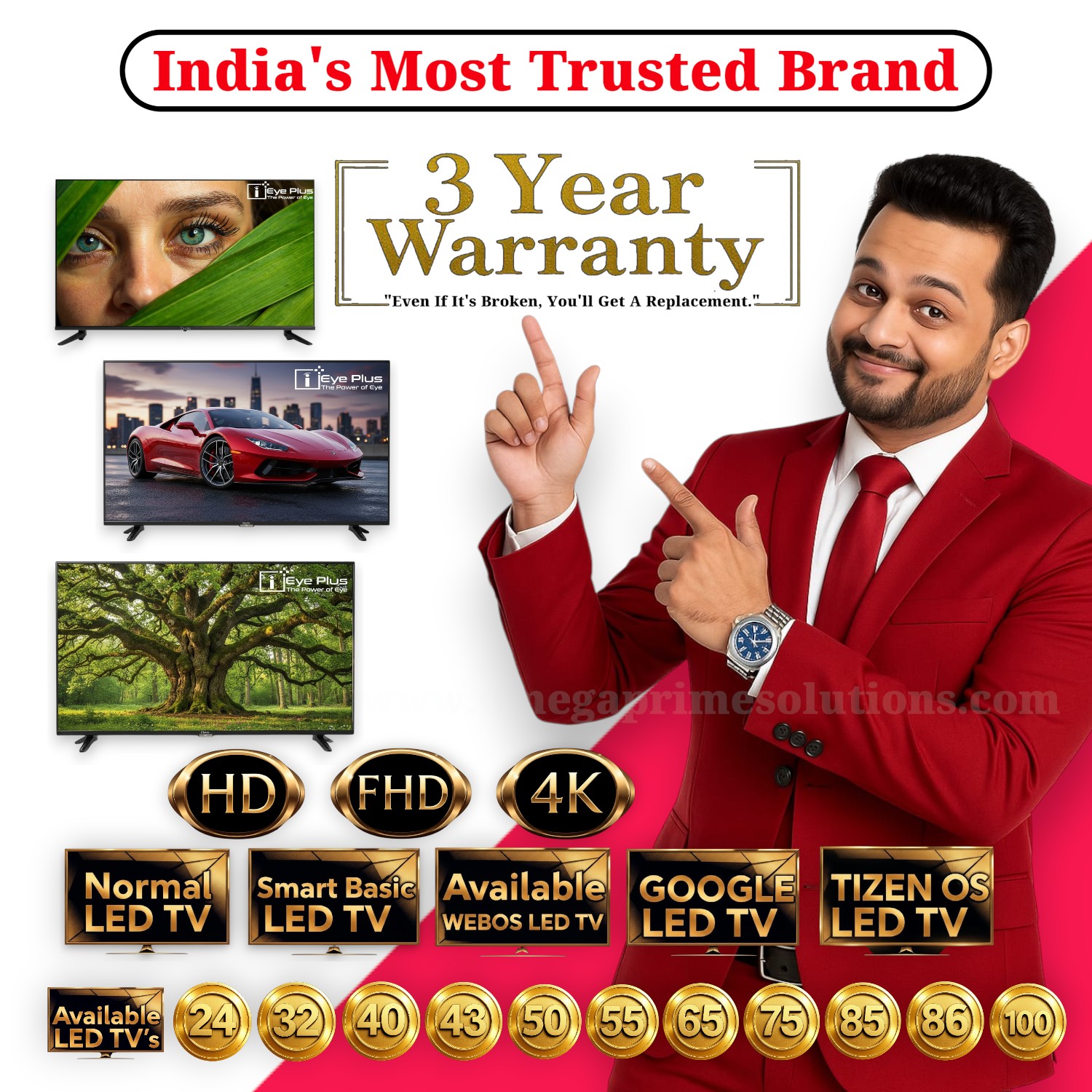 Eyeplus 75 inch 4K Google Tv Premium