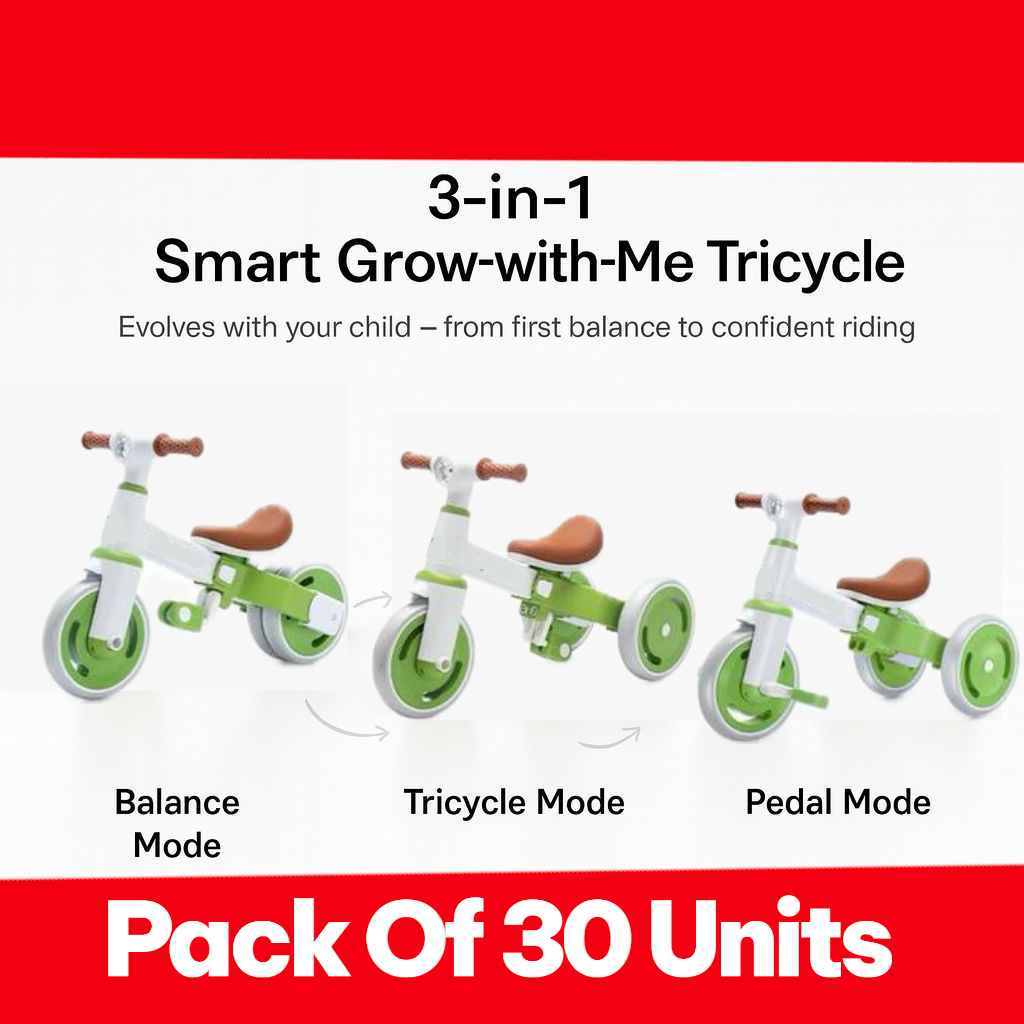 Kids 3in1 Tricycle Set of 30 units Toys 
