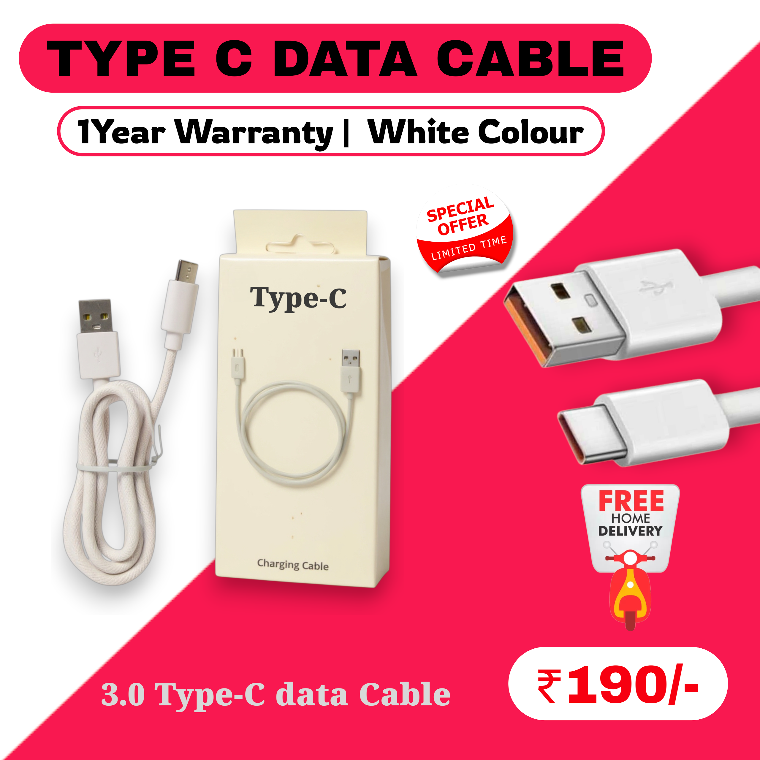 Type C 3.0 USB Data cable  